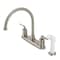 Kingston Brass FB798SVLSP Centerset Kitchen Faucet with Plastic Sprayer, Brushed Nickel FB798SVLSP - alternate 1